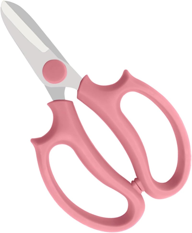 BINCKIN Flower Scissors - Stainless Steel Flower Shears, Garden Plant Floral Shears for Fresh Flowers Stems (Blue, Green, Pink, Violet) (1 PC Pink) - Image 1